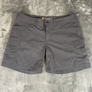 Carhartt Women's Shorts Rugged Flex Straight Fit Force Madden Cargo size 18 Gray